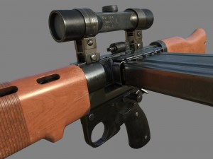 fg-42 german paratrooper rifle pbr 3D Model