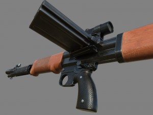 fg-42 german paratrooper rifle pbr 3D Model
