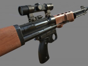fg-42 german paratrooper rifle pbr 3D Model