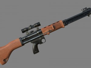 fg-42 german paratrooper rifle pbr 3D Model