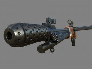 fg-42 german paratrooper rifle pbr 3D Model
