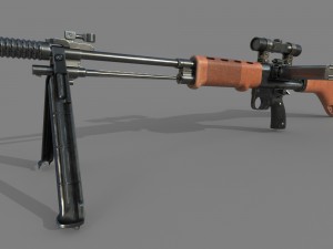 fg-42 german paratrooper rifle pbr 3D Model