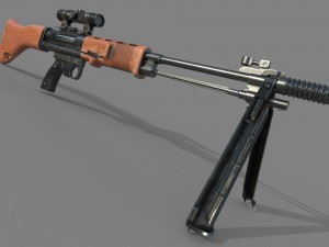 fg-42 german paratrooper rifle pbr 3D Model