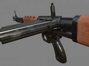 fg-42 german paratrooper rifle pbr 3D Model