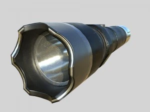 taser police flashlight pbr 3D Model