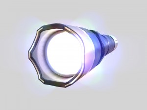 taser police flashlight pbr Model 3D