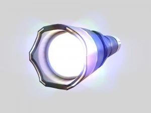 taser police flashlight pbr 3D Model