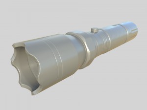 taser police flashlight pbr Model 3D