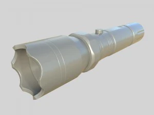 taser police flashlight pbr 3D Model