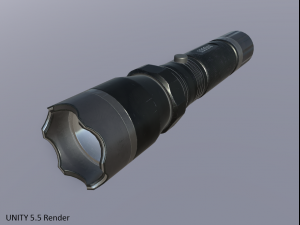 taser police flashlight pbr Model 3D