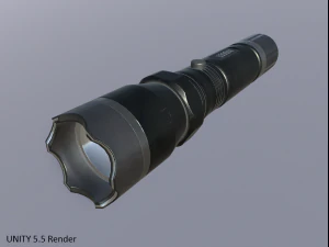 taser police flashlight pbr 3D Model