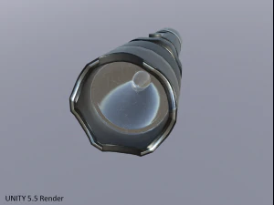 taser police flashlight pbr 3D Model
