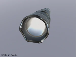 taser police flashlight pbr 3D Model