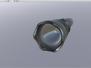 taser police flashlight pbr Model 3D