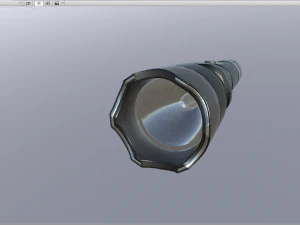taser police flashlight pbr 3D Model