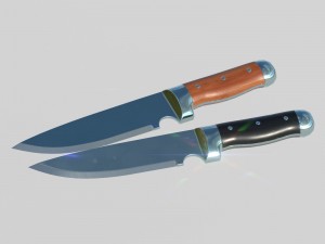 polished knife pbr 3D Модель