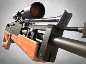 wa 2000 sniper rifle pbr 3D Model