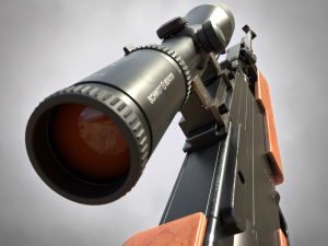 wa 2000 sniper rifle pbr 3D 모델