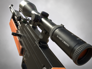 wa 2000 sniper rifle pbr 3D 모델