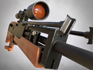 wa 2000 sniper rifle pbr 3D 모델