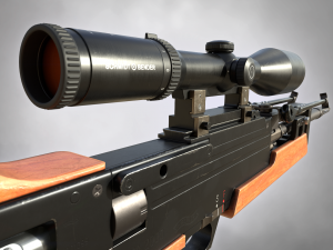 wa 2000 sniper rifle pbr 3D 모델