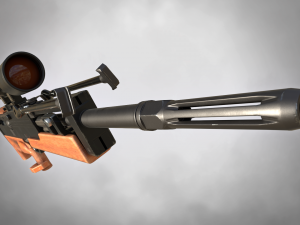 wa 2000 sniper rifle pbr 3D 모델