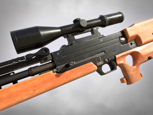 wa 2000 sniper rifle pbr 3D 모델