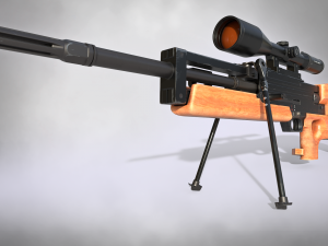 wa 2000 sniper rifle pbr 3D 모델