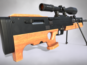 wa 2000 sniper rifle pbr 3D 모델
