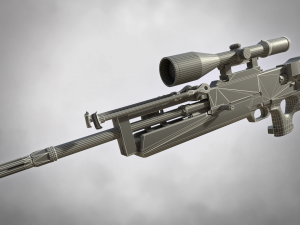 wa 2000 sniper rifle pbr 3D 모델