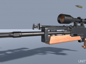 wa 2000 sniper rifle pbr 3D 모델