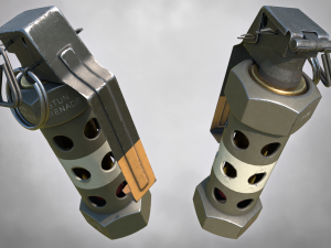 m84 stun grenade pbr 3D Model
