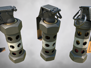 m84 stun grenade pbr 3D Model
