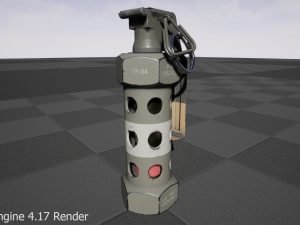 m84 stun grenade pbr 3D Model