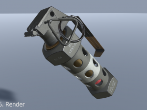 m84 stun grenade pbr 3D Model