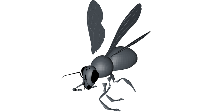 New bee model for game design and animation 3D Модель .c4d .max .obj .3ds .fbx .stl .blend 