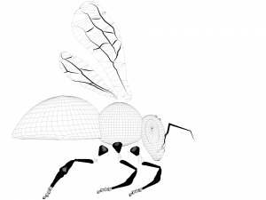 New bee model for game design and animation 3D Модель