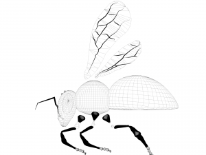 New bee model for game design and animation 3D Модель