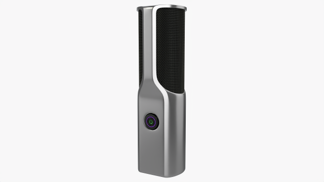 Microphone Concept Silver Model 3D .c4d .max .obj .3ds .fbx .stl .blend 