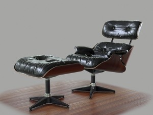 eames lounge chair - pbr game ready 3D Model