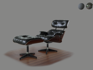 eames lounge chair - pbr game ready 3D Modell