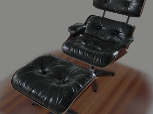 eames lounge chair - pbr game ready 3D Modell