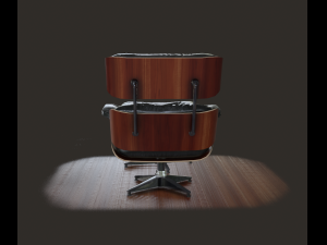 eames lounge chair - pbr game ready 3D Modell