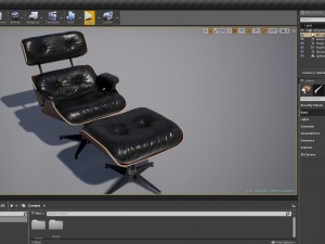 eames lounge chair - pbr game ready 3D Modell