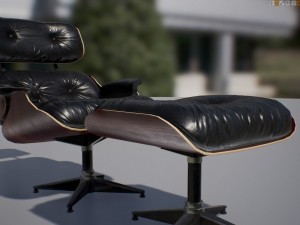 eames lounge chair - pbr game ready 3D Modell