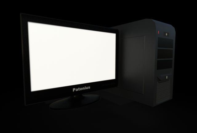 computer keyboard and monitor Modelo 3D .c4d .max .obj .3ds .fbx .stl .blend 