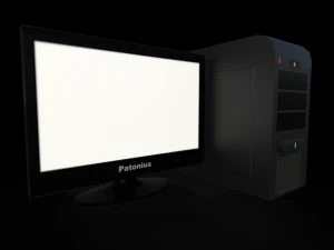 клавиатура компьютера и монитор 3D Модель