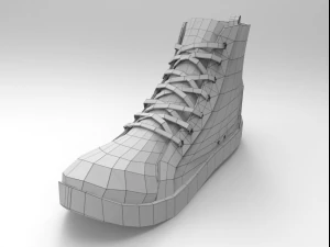 bota masculina lowpoly Modelo 3D
