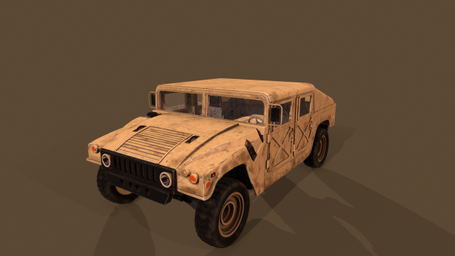 military truck 3D Model .c4d .max .obj .3ds .fbx .stl .blend 
