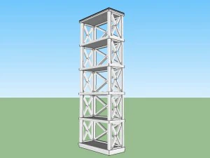 estantes para livro Modelo 3D
